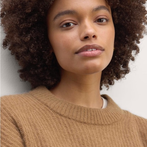 Everlane the Alpaca Crew Neck Sweater in Warm Taupe Sz S - Picture 6 of 13